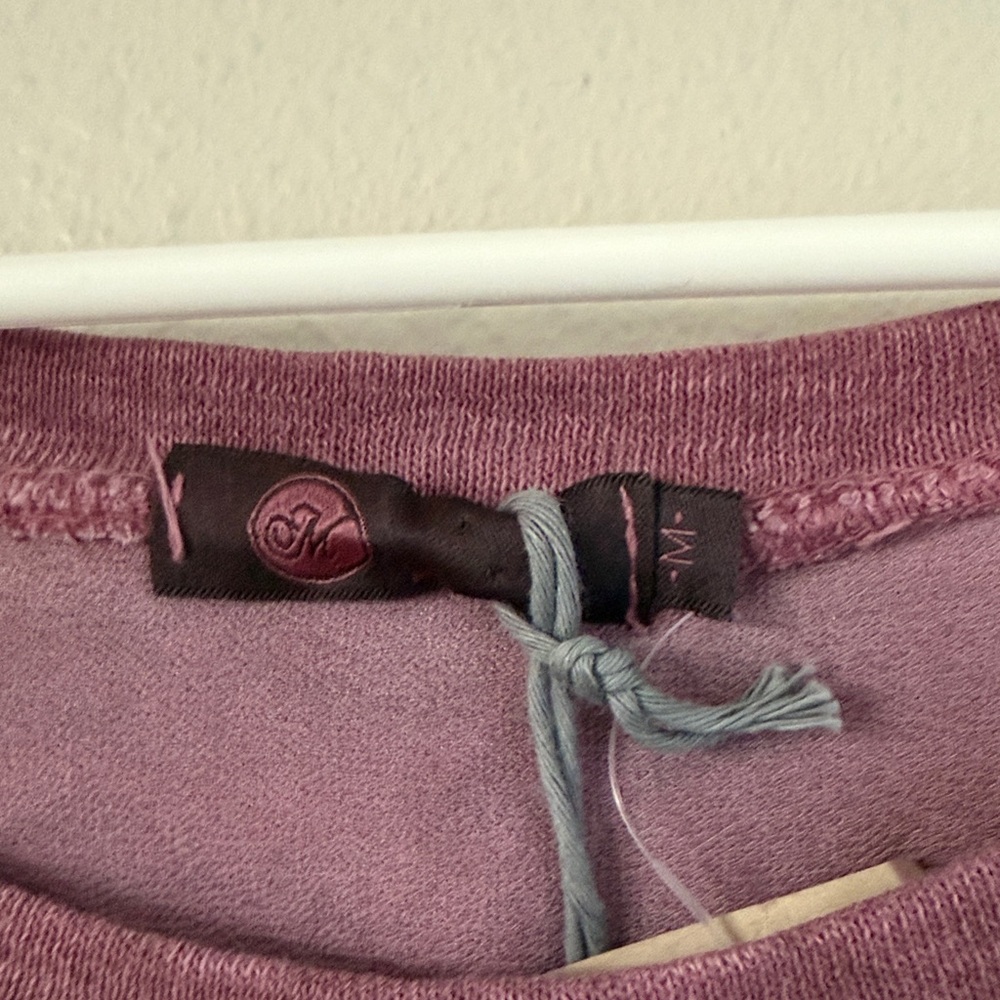 NWT Sundance Golden State long sleeve tee wine pink M - Picture 11 of 12